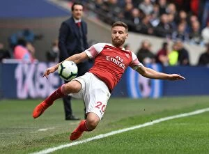 Images Dated 2nd March 2019: Shkodran Mustafi in Action: Tottenham Hotspur vs Arsenal FC, Premier League 2018-19