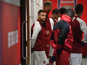 Arsenal V Crystal Palace 2017-18 Prints: Shkodran Mustafi - Arsenal Changing Room Before Arsenal vs Crystal Palace
