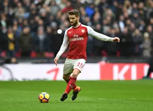 Tottenham Hotspur V Arsenal 2017-18 Prints: Shkodran Mustafi (Arsenal). Tottenham Hotspur 1: 0 Arsenal