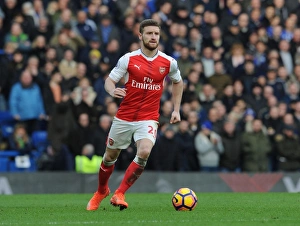 Chelsea V Arsenal 2016-17 Prints: Shkodran Mustafi: Arsenal's Defensive Wall vs. Chelsea (Premier League 2016-17)