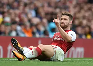 Arsenal V AFC Bournemouth 2017-18 Prints: Shkodran Mustafi: Arsenal's Defensive Wall vs AFC Bournemouth (2017-18)