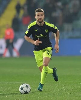 Images Dated 1st November 2016: Shkodran Mustafi: Arsenal's Unyielding Defender in UEFA Champions League Clash against Ludogorets
