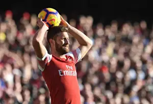 Arsenal V Southampton 2018-19 Prints: Shkodran Mustafi Focuses in Arsenal's Clash Against Southampton