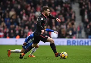 Shkodran Mustafi Focuses in Arsenal's Premier League Clash Against Brighton & Hove Albion