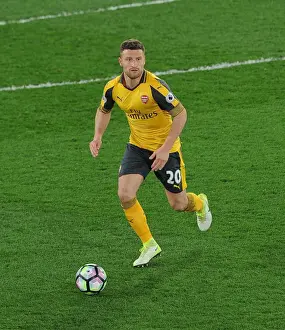 Crystal Palace V Arsenal 2016-17 Prints: Shkodran Mustafi Focuses in Crystal Palace vs Arsenal Premier League Clash