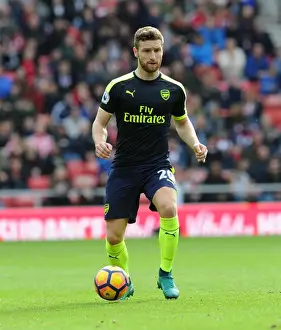 Sunderland V Arsenal 2016-17 Prints: Shkodran Mustafi Focuses in Sunderland vs Arsenal Premier League Clash