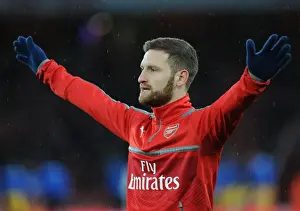 Arsenal V Crystal Palace 2016-17 Prints: Shkodran Mustafi Gears Up: Arsenal vs Crystal Palace, Premier League 2016-17