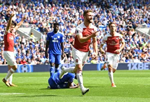 Cardiff City V Arsenal 2018-19 Prints: Shkodran Mustafi Scores for Arsenal Against Cardiff City, 2018-19 Premier League