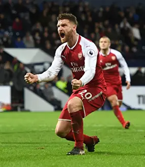 West Bromwich Albion V Arsenal 2017-18 Prints: Shkodran Mustafi Scores for Arsenal against West Bromwich Albion, Premier League 2017-18