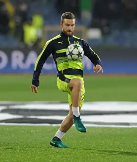 PFC Ludogorets Razgrad V Arsenal 2016-17 Prints: Shkodran Mustafi Warming Up: Arsenal FC vs PFC Ludogorets Razgrad