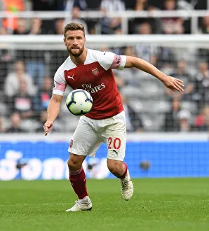 Newcastle United V Arsenal 2018-19 Prints: Shkodran Mustafi's Unwavering Focus