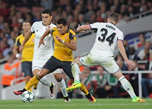 Arsenal V FC Basel 2016-17 Prints: Showdown at Emirates: Alexis Sanchez vs