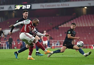Arsenal v Manchester City - Carabao Cup 2020-21 Collection: Showdown at Emirates: Lacazette vs Laporte & Dias - Arsenal vs Manchester City Carabao Cup Clash