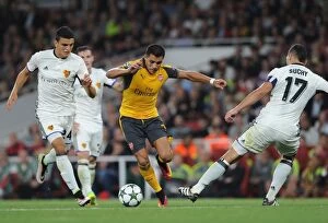 Arsenal v FC Basel 2016-17 Collection: Showdown at Emirates: Sanchez vs. Elyounoussi in Arsenal's Champions League Battle