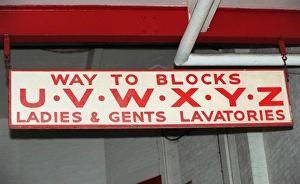 Sign in the West Stand. Arsenal Stadium, Highbury, London, 27 / 2 / 04