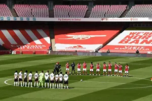Silent Tribute: Arsenal and Fulham Honor Prince Philip at Empty Emirates Stadium (April 2021, Premier League)