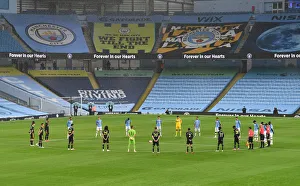 Manchester City V Arsenal 2019-20 Prints: Silent Tribute: Manchester City vs