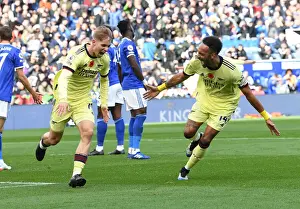 Smith Rowe and Aubameyang's Goal Celebration: Arsenal's Victory Against Leicester City (2021-22)