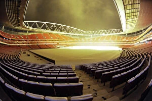 Emirates Stadium Collection: Snowy Emirates Stadium: Arsenal vs. Blackburn Rovers, Premier League