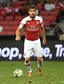 Sokratis in Action: Arsenal vs Atletico Madrid, International Champions Cup 2018