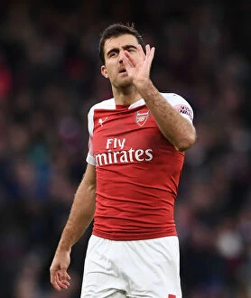 Images Dated 8th December 2018: Sokratis in Action: Arsenal vs Huddersfield, Premier League 2018-19