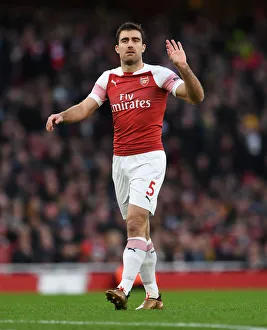 Arsenal V Huddersfield Town - 2018-19 Prints: Sokratis in Action: Arsenal vs Huddersfield, Premier League (December 2018)