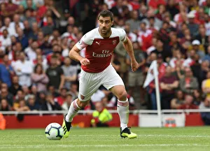 Arsenal V Manchester City 2018-19 Prints: Sokratis in Action: Arsenal vs Manchester City, Premier League 2018-19