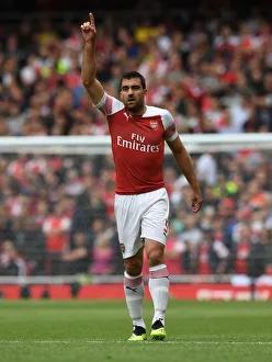 Arsenal V Manchester City 2018-19 Prints: Sokratis in Action: Arsenal vs Manchester City, Premier League 2018-19
