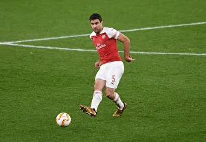 Arsenal V Sporting Clube De Portugal 2018-19 Prints: Sokratis in Action: Arsenal vs. Sporting CP, UEFA Europa League 2018-19