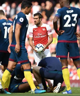 Sokratis in Action: Arsenal vs. West Ham United, Premier League 2018-19