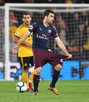 Wolverhampton Wanderers V Arsenal 2018-19 Prints: Sokratis in Action: Arsenal vs. Wolverhampton Wanderers, Premier League 2018-19