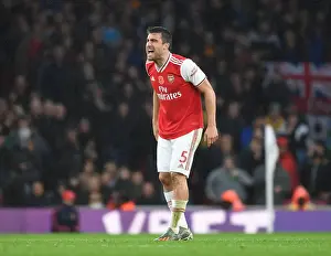 Sokratis in Action: Arsenal vs. Wolverhampton Wanderers, Premier League 2019-20
