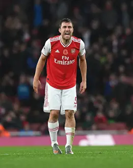 Sokratis in Action: Arsenal vs. Wolverhampton Wanderers, Premier League 2019-20