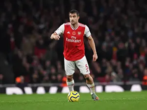 Sokratis in Action: Arsenal vs. Wolverhampton Wanderers, Premier League 2019-20