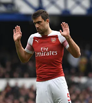 Everton V Arsenal 2018-19 Prints: Sokratis in Action: Everton vs Arsenal, Premier League 2018-19