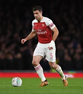 Sokratis of Arsenal in Carabao Cup Clash Against Tottenham