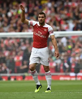 Arsenal V Manchester City 2018-19 Prints: Sokratis Papastathopoulos in Action: Arsenal vs Manchester City, Premier League 2018-19