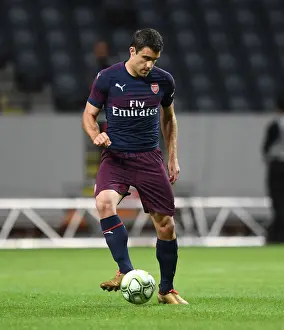 Sokratis Papastathopoulos of Arsenal in Action against SS Lazio during Pre-Season Friendly in Stockholm, 2018