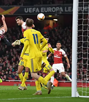 Arsenal V BATE Borisov 2018-19 Prints: Sokratis Scores Third Goal: Arsenal Secures Europa League Victory over BATE Borisov