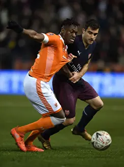 Sokratis vs Gnanduillet: Intense Clash in FA Cup Third Round between Blackpool and Arsenal