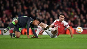 Images Dated 8th November 2018: Sokratis vs. Montero: A Europa League Battle at Emirates Stadium