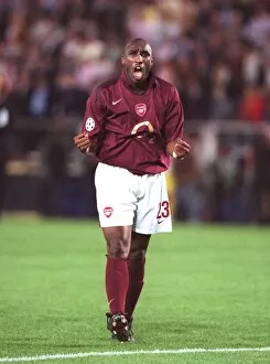 Campbell Sol Collection: Sol Campbell (Arsenal) celebrates at the end of the match