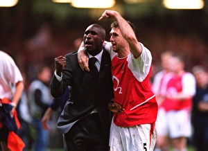 Martin Keown (Arsenal) celebrates after the match. Arsenal 1:0 Southampton