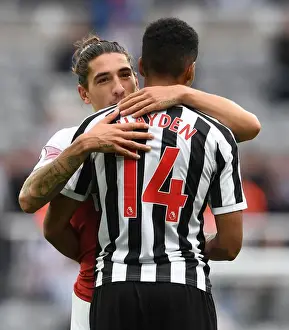 Newcastle United V Arsenal 2018-19 Prints: Sportsmanship Shines: Heartwarming Post-Match Chat Between Bellerin and Hayden Amidst Newcastle-Arsenal Rivalry
