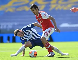 Brighton And Hove Albion V Arsenal 2019-20 Prints: Empty Stands: Dani Ceballos Plays On as Arsenal Face Brighton Amidst Coronavirus Pandemic (2020)