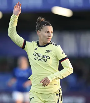 Everton Women V Arsenal Women 2021-22 Prints: Steph Catley in Action: Everton Women vs Arsenal Women, FA WSL 2021-22
