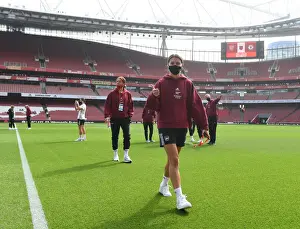 Arsenal Women V Chelsea Women 2021-22 Prints: Steph Catley Readies for Arsenal Women vs Chelsea Women Showdown at Emirates Stadium