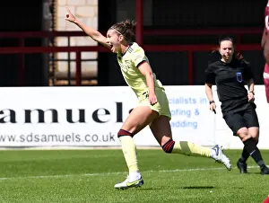 West Ham United Women V Arsenal Women 2021-22 Prints: Steph Catley Scores the Winning Goal: Arsenal Women's Thrilling Victory Over West Ham United in FA WSL