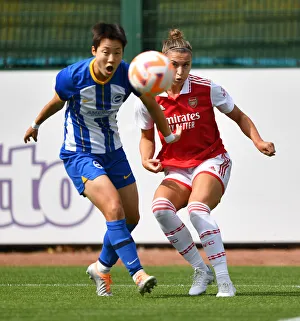 Arsenal Women V Brighton And Hove Albion Women - Pre Season 2022-23 Prints: Steph Catley's Star Performance: Arsenal Women vs Brighton & Hove Albion Women (2022-23 Pre-Season Friendly)