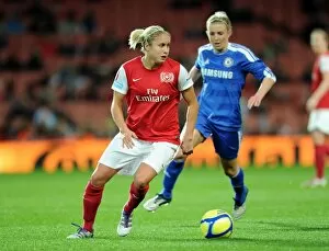 Arsenal Ladies v Chelsea LFC Collection: Steph Houghton (Arsenal Ladies) Kate Longhurst (Chelsea). Arsenal Ladies 3: 1 Chelsea Ladies